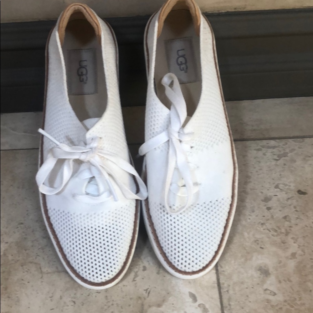 White mesh Ugg shoes
